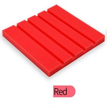 패션 25x25x2cm ktv 방음 어쿠스틱 폼 패널 사운드 스톱 흡수 스폰지 221, 빨간색
