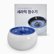[텐바이텐] 에코펫위드 고양이강아지정수기 강아지자동급수기 도자기재질 세라믹, 화이트(white)