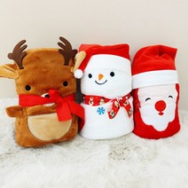 크리스마스 산타 캐릭터 무릎담요 겨울 극세사 예쁜 미니담요