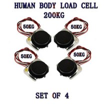 저항계 절연 접지 디지털 4 개/몫 200KG 몸체로드 셀 계량 센서 압력 + 4Pcs 50kg 인간 스케일로드 중량 측정 도구, CHINA