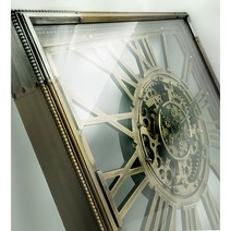 OWC 실루엣 스퀘어 LED 캘린더 디지털 벽탁상 겸용 시계, Gold