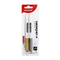 모나미 네임펜M 굵은글씨용 금 은 2색 세트 네임펜, 본상품선택, 본상품선택