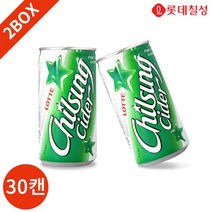 롯데 칠성사이다 190ml x 30캔 2박스 묶음, 단품