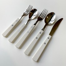 빈티지 화이트 커트러리 디너 디저트 스푼 포크 나이프 스프레드 버터 잼 나이프 양식기 5종 택1, 사이드 스푼