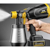 페인트 스프레이건 전기 도장, (알루미늄 포트 + 플라스틱 포트) + 7개 노즐