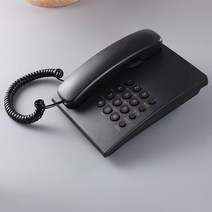 옛날전화기 빈티지 엔틱 인테리어 소품 레트로 유선 코드가 있는 유선 전화 클래식 기본 싱글 데스크 홈 음, 02 Black