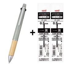 유니 제트스트림 4+1 뱀부 MSXE5-2000B-05 멀티펜 리필 세트, 뱀부 4+1 세이지+0.5mm 리필 세트