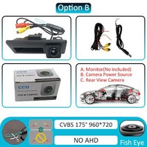 어라운드뷰 후방 사이드 카메라 180 도 HD 차량 카메라 폭스바겐 제타 투아렉 샤란 캐디 파사트 골프 티구, Static-175 de, 02 Static-175 de