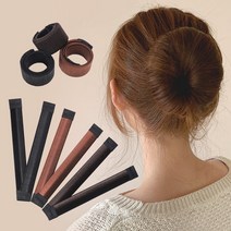 루즈루나 초간편 똥머리 당고머리 올림머리 번헤어 스틱밴드, 브라운