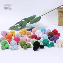 쪽쪽이 클립 만들기 뜨개 구슬 비즈 30mm (26컬러) 재료 태팅레이스 배우기 서양매듭 위빙, 18.라이트그린