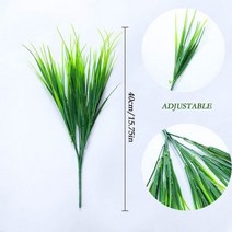 7 포크 플라스틱 밀 잔디 인조 식물 관목 녹화 조경 장식 인공 녹색, 7 fork 56 leaves