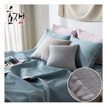 [투유] 밀라우 워싱 충무누비 인견 여름 차렵이불 베개세트(Q) by효재, 색상:그레이, 상세 설명 참조