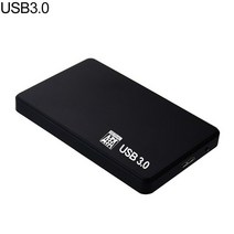 컴퓨터 USB 3.0/2.0 5Gbps 2.5 인치 휴대용 SATA 외부 전송 폐쇄 HDD 하드 인클로저 디스크 케이스 상자 PC 용, [04] Black b 3