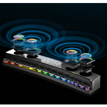 블루투스 사운드바 스피커 디지털 시계 LED라이트 SH39 SOUNDBAR SPEAKER, C모델-블랙(마이크사은품)