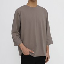 더베이직샵 소프트터치 베이직 코마사 16수 크루넥 7부 티셔츠