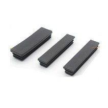 각파이프스테인레스 스틸 발 패드 직사각형 플라스틱 파이프 플러그 튜브 캡 커넥터 30x70, 03 30x80mm