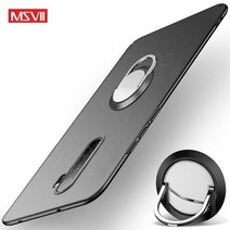 Redmi Note7 Note8 프로 케이스 MSVII 하드 Xiaomi Note 8 Pro 커버 매트 참고 7, Black With Ring, 블랙