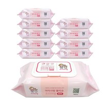 엠보싱 프리미엄 아이사랑물티슈 어린이물티슈 10팩 물티슈캡형 대용량물티슈 도톰한물티슈 아기물티슈 캡형물티슈 물티슈팩, 1개, 1개