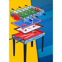 테이블 종합 보드게임 하키 포켓볼 당구 축구게임, M48750N-다기능 6가지