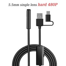 배관탐지기 산업용 내시경 카메라 55 더블 렌즈 안드로이드 전화 차 산업 검사 방수 68 2, 04 hard 480p 1lens_01 1m