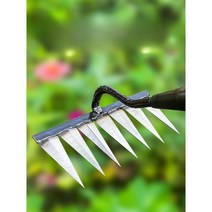 4발 치아 손톱 제초 호미 논 잡초 제거 농기구, 4-톱니 강철 해로우 헤드