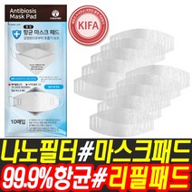 항균 나노 필터 마스크패드 20매 일회용 마스크 리필, 1개, 20매입