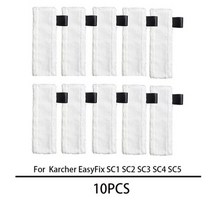 핸디형 스팀청소기 고압스팀청소기 Karcher EasyFix SC2 SC3 SC4 SC5 스팀 걸레 패드 청소 패드 천 커버 스팀 바닥 청소 클리너 예비 액세서리 부품, 10pcs 2