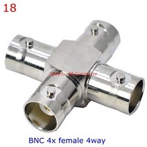알루미늄 프로파일 BNC 커넥터 Q9 BNCBNC 수암 90 도 직각 티 유형 3way 4way 분배기 2x 이중 수 암 3 4 황동, type1-1pcs