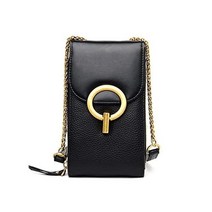 파우치 LDCHNH 봄과 여름 휴대전화 가방 여성 메신저 가죽 미니 백 체인구 수직 작은 숄더백 Color C Size 1ps