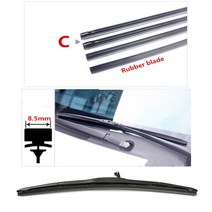 자동차 차량 와이퍼 블레이드 액세서리 리필 천연 고무 스트립 삽입 BMW mercedes benz audi a4 b6 ford focus 2 Valeo Type, [02] 16