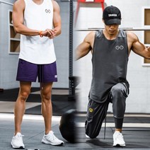 mh_프린팅 나시 웨이트 남자 아령 운동복 티셔츠 킴브 500192, 블랙 3XL(One Size)