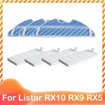 Listar RX10 RX9 RX5 로봇 진공 청소기 롤러 메인 사이드 브러시 Hepa 필터 걸레 교체 예비 부품 액세, Set 10, 1개
