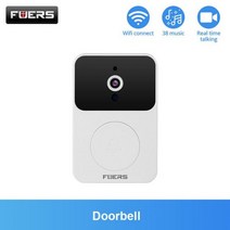 도어벨 비디오 FUERS 무선 초인종 WiFi 야외 카메라 보안 도어 벨 야간 투시경 인터콤 음성 변경 홈 모니터, Kit 2
