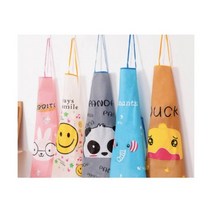 캐릭터 방수 앞치마 주방 비닐 김장 공방 화방 쿠킹 카페 요리앞치마, 코끼리B