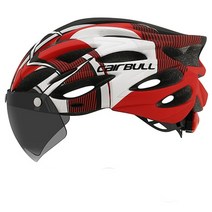 Cairbull 초경량 자전거 HelmetRoad Mtb 산악 자전거 Led with 이동식 바이저 고글 사이클링 헬멧 Casco Accesorios, 블랙 레드 사이드 -1