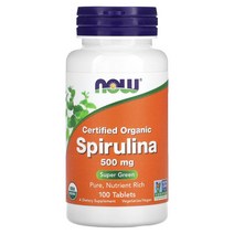 나우푸드 스피루리나 500mg 100정, 500 mg, 200 Count