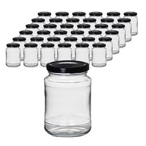 서울패키지 수제청 잼 유리병 과립490 블랙캡 1박스, 37개