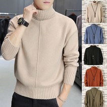 남자 니트 순색 터틀넥 스웨터 긴팔 겨울 스웨터 겨울 니트 NZ4010