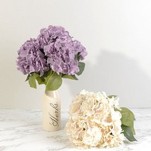 cocooning 홈가드닝 조화부쉬 4color 5송이수국부쉬 인테리어 조화, 바이올렛