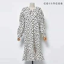 [코인코즈] 빅카라 하트 포인트 퍼프 롱원피스 (IY2SO1060)