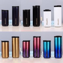 chrome 크롬 컬러 텀블러/350ml 500ml 슬림텀블러 이중스텐 보온보냉 보온병, 350ml, 화이트