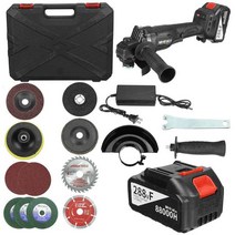 전기 그라인더 288VF 100mm 브러시리스 무선 앵글 Makita 18V 배터리 용 충전식 3 속도 연마 커팅 머신, [04] 1 Battery PlasticBox