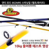 씨호크 스피닝 댄디로드 선상바다루어낚시대 광어참돔우럭쭈꾸미갑오징어, 댄디옐로우 702MRS