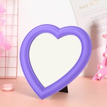 히든템 하트거울 핑크 하트 탁상 화장대 거울, 퍼플