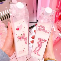 KA 캐릭터 핑크 팬더 투명 우유곽 보틀 500ml 4종, B