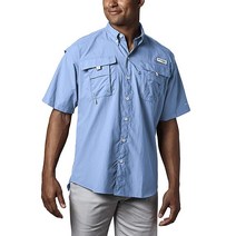 Columbia 남성용 바하마 II UPF 30 반팔 PFG 피싱 셔츠 포실리얼트리 엣지 L, Large, Yacht