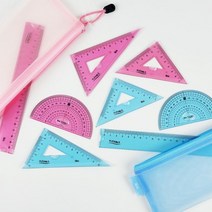 아이비스 구부러지는 삼각자 각도기 세트 SP 11704, 랜덤발송