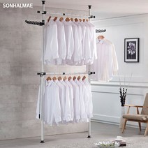 손할매 튼튼한 철제 고정식 옷방 행거, 0. 베이직 행거 1단