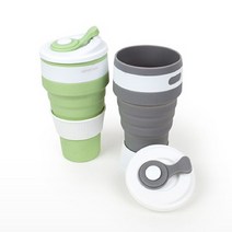 접이식 텀블러 무소음 컵 500ML 보온병 사무실 캠핑 학교 공공장소