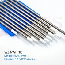 인두기 TIG 150/175mm 텅스텐 전극 용접봉 WT20 WL15 WP WZ8 ARC 용접기 용, 4.0mm, 150mm x10PCS